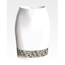 СЖ155лБнннн Барвиста вишиванка Заготовка для вишивки - Спідниця жіноча Сокальська сучасна р.42-54 льон, білий