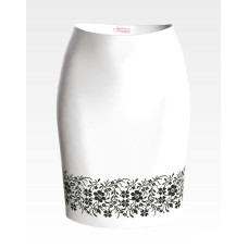 СЖ156лБнннн Барвиста вишиванка Заготовка для вишивки - Спідниця жіноча Сокальська ніжність р.42-54 льон, білий