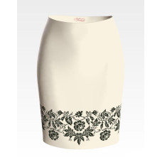 СЖ157дМнннн Барвиста вишиванка Заготовка для вишивки - Спідниця жіноча Сокальська троянда р.42-54 домоткане полотно, бежевий