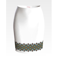 СЖ161шБнннн Барвиста вишиванка Заготовка для вишивки - Спідниця жіноча Квітуче Прикарпаття р.42-54 шовк, білий