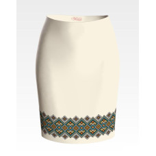 СЖ161шМнннн Барвиста вишиванка Заготовка для вишивки - Спідниця жіноча Квітуче Прикарпаття р.42-54 шовк, бежевий