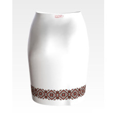 СЖ162пБнннн Барвиста вишиванка Заготовка для вишивки - Спідниця жіноча Сучасність р.42-54 габардин, білий