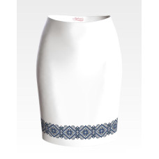 СЖ163кБнннн Барвиста вишиванка Заготовка для вишивки - Спідниця жіноча Сучасність р.42-54 атлас, білий