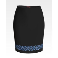 СЖ163шЧнннн Барвиста вишиванка Заготовка для вишивки - Спідниця жіноча Сучасність р.42-54 шовк, чорний