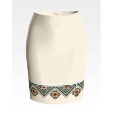 СЖ164шМнннн Барвиста вишиванка Заготовка для вишивки - Спідниця жіноча Різнобарвя р.42-54 шовк, бежевий