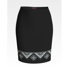 СЖ165дЧнннн Барвиста вишиванка Заготовка для вишивки - Спідниця жіноча Різнобарвя р.42-54 домоткане полотно, чорний