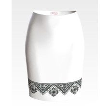 СЖ165кБнннн Барвиста вишиванка Заготовка для вишивки - Спідниця жіноча Різнобарвя р.42-54 атлас, білий