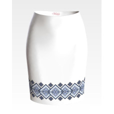 СЖ166пБнннн Барвиста вишиванка Заготовка для вишивки - Спідниця жіноча Ранкова свіжість р.42-54 габардин, білий