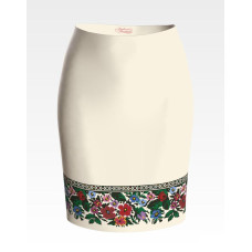 СЖ167дМнннн Барвиста вишиванка Заготовка для вишивки - Спідниця жіноча Борщівська традиція р.42-54 домоткане полотно, бежевий