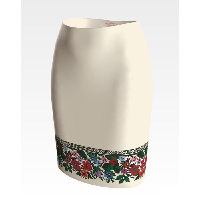 СЖ167лМнннн Барвиста вишиванка Заготовка для вишивки - Спідниця жіноча Борщівська традиція р.42-54 льон, бежевий