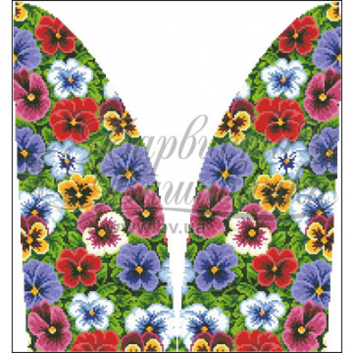 СЖ172кБнннн Спідниця жіноча, атлас-коттон, білий. Барвиста вишиванка. Заготовка для вишивки бісером або нитками