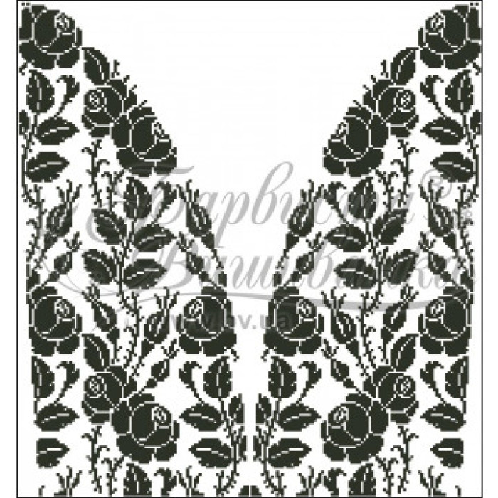 СЖ178кБнннн Спідниця жіноча, атлас-коттон, білий. Барвиста вишиванка. Заготовка для вишивки бісером або нитками