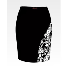 СЖ178шЧнннн Барвиста вишиванка Заготовка для вишивки - Спідниця жіноча Троянди. Орнамент р.42-54 шовк, чорний