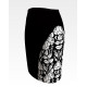 СЖ178шЧнннн Барвиста вишиванка Заготовка для вишивки - Спідниця жіноча Троянди. Орнамент р.42-54 шовк, чорний