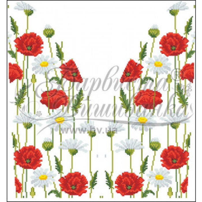 СЖ189кБнннн Спідниця жіноча, атлас-коттон, білий. Барвиста вишиванка. Заготовка для вишивки бісером або нитками