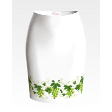 СЖ193шБнннн Барвиста вишиванка Заготовка для вишивки - Спідниця жіноча Виноград р.42-54 шовк, білий