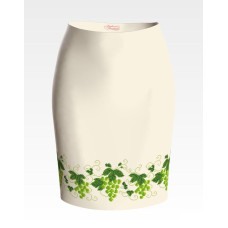 СЖ193шМнннн Барвиста вишиванка Заготовка для вишивки - Спідниця жіноча Виноград р.42-54 шовк, бежевий