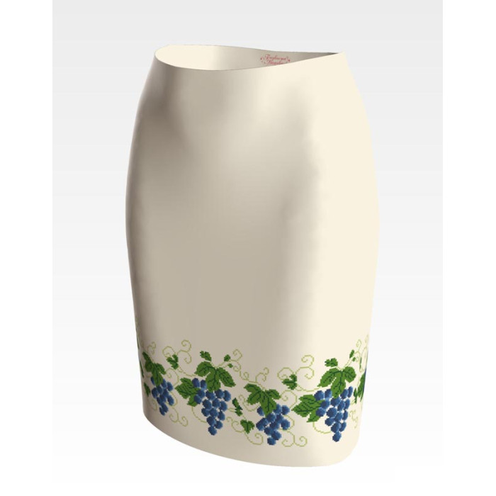 СЖ194дМнннн Барвиста вишиванка Заготовка для вишивки - Спідниця жіноча Виноград р.42-54 домоткане полотно, бежевий