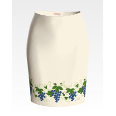 СЖ194шМнннн Барвиста вишиванка Заготовка для вишивки - Спідниця жіноча Виноград р.42-54 шовк, бежевий