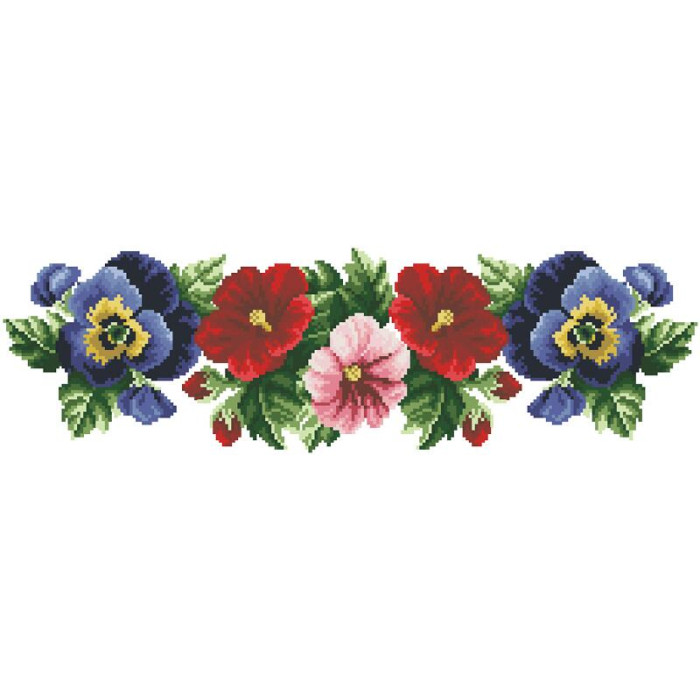 СЖ351кБнннн Спідниця жіноча, атлас-коттон, білий. Барвиста вишиванка. Заготовка для вишивки бісером