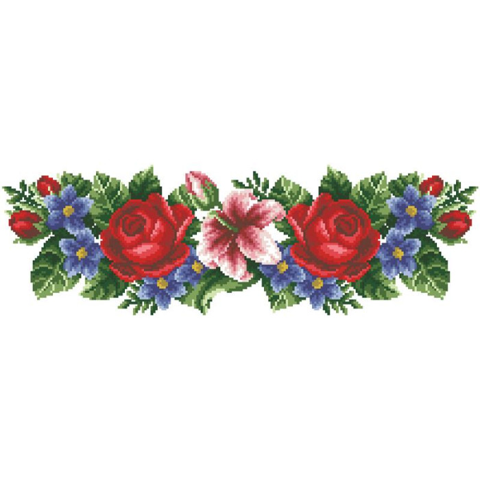 СЖ361кБнннн Спідниця жіноча, атлас-коттон, білий. Барвиста вишиванка. Заготовка для вишивки бісером