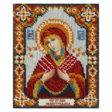 Т-0276 Ікона Божої Матері Семистрельная. ВДВ. Схема на тканині для вишивання бісером