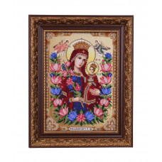 Т-0344 Ікона Божої Матері Нев'янучий Цвіт. ВДВ. Схема на тканині для вишивання бісером