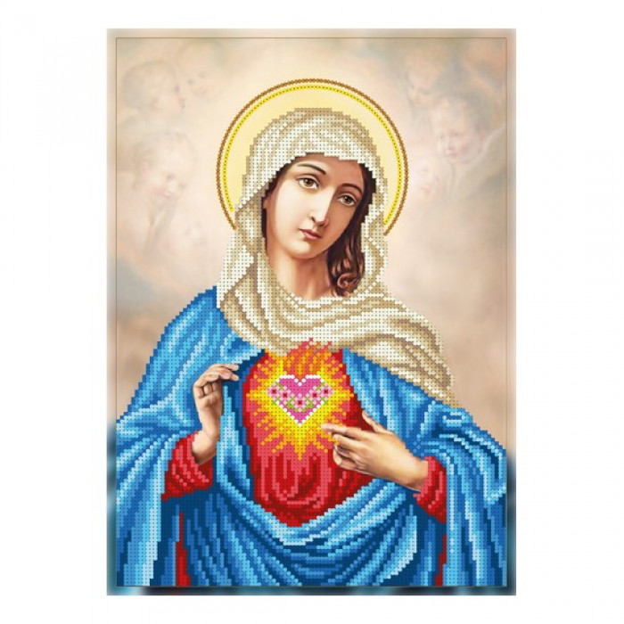 Т-1099 Святе серце Марії. ВДВ. Схема на тканині для вишивання бісером