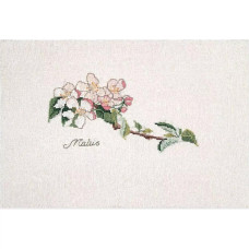 T1048 Thea Gouverneur Набір для вишивки рахунковим хрестиком - Яблуневий цвіт Apple Blossom, 14x24 см, рівномірка 32 ct