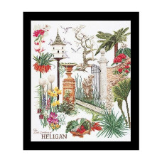T423 Thea Gouverneur Набір для вишивки рахунковим хрестиком - Сад Хеліган Heligan Garden 44x53 см, рівномірка 36 ct