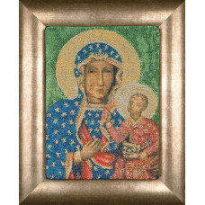 T469A Thea Gouverneur Набір для вишивки рахунковим хрестиком - Ченстоховська ікона Божої Матері 22х30 см, Aida 16 ct