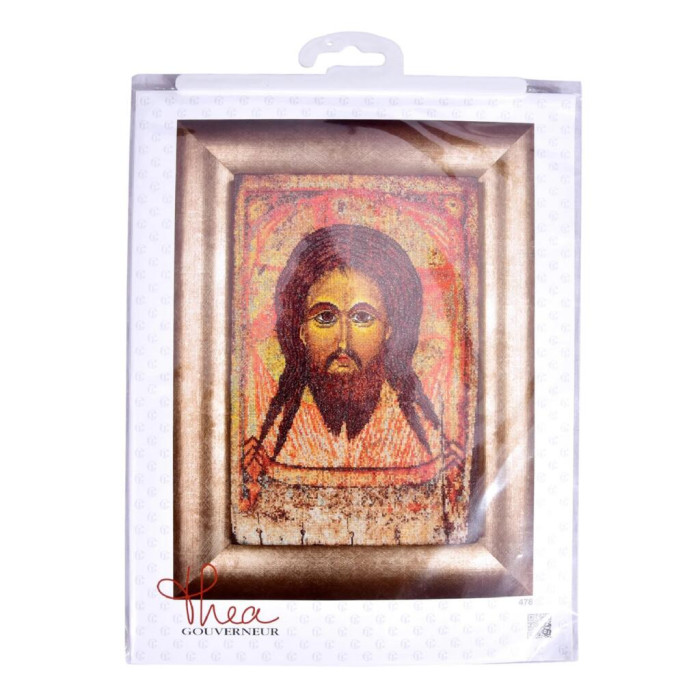 T478A Thea Gouverneur Набір для вишивки рахунковим хрестиком - Спас Нерукотворний Holy Face Icon 22x34 см, Aida 18