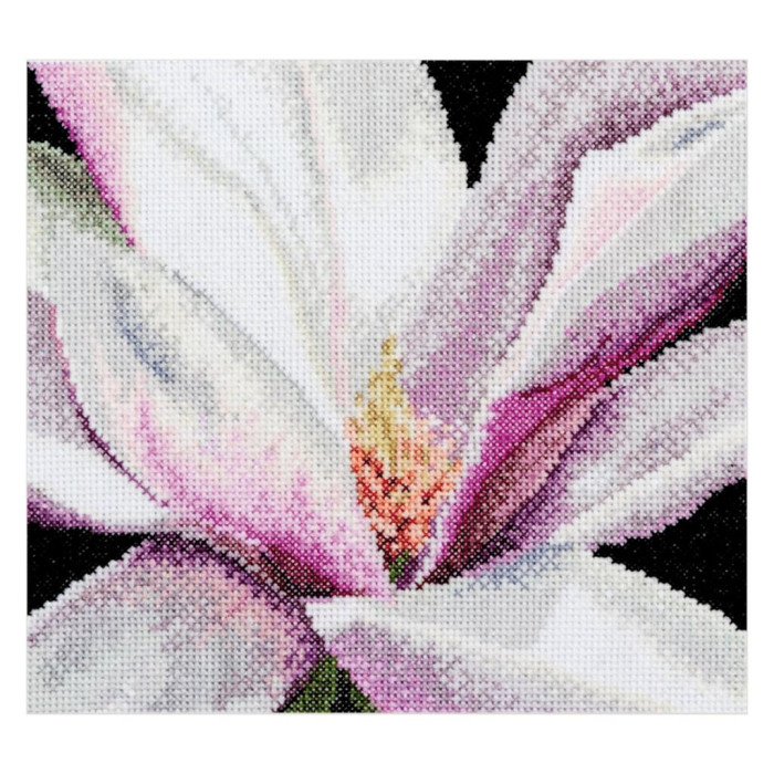 T495A Thea Gouverneur Набір для вишивки рахунковим хрестиком - Магнолія 15х14 см, Aida 18 ct