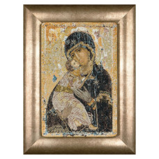 T531A Thea Gouverneur Набір для вишивки рахунковим хрестиком - Вишгородська ікона Божої Матері Our Lady of Vladimir 22x34 см, Aida 18