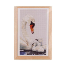 T606A Thea Gouverneur Набір для вишивки  рахунковим хрестиком - Лебеді Swans and Signets , 55x35 см, Aida 16
