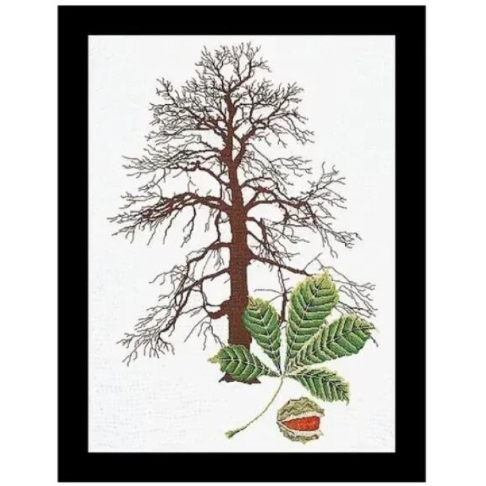 T785.05 Thea Gouverneur Набір для вишивки рахунковим хрестиком - Квіти в вазі Still Life with Flowers in a glass Vase70x100 см, Aida 18 (чорна)