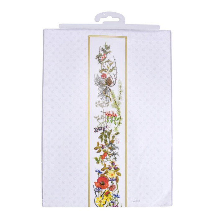 T848 Thea Gouverneur Набір для вишивки рахунковим хрестиком - Пори року Seasons, 16x117 см, рівномірка 32 ct