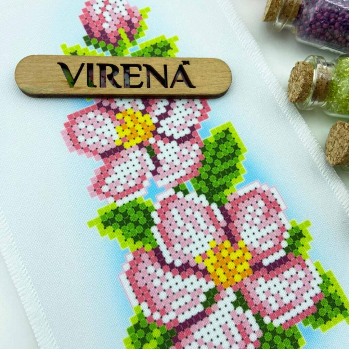 ТБ БК_100 Virena Набір для вишивки бісером - Великодній бант на кошик 11x140 см (габардин)