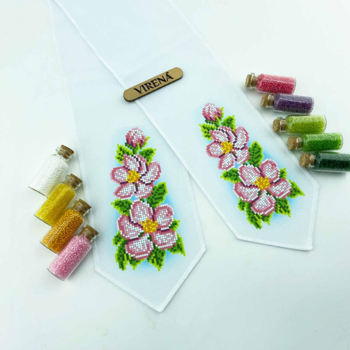 ТБ БК_100 Virena Набір для вишивки бісером - Великодній бант на кошик 11x140 см (габардин)