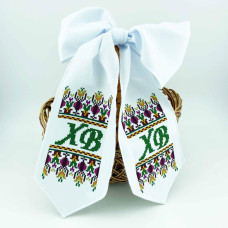 ТБ_БК_102 Virena Набір для вишивки бісером - Великодній бант на кошик 11x140 см (габардин)