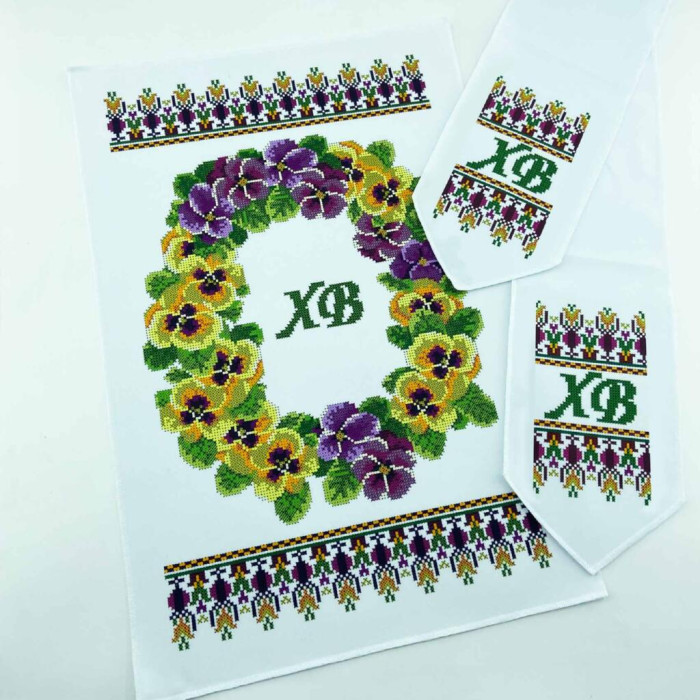 ТБ БК_102 Virena Набір для вишивки бісером - Великодній бант на кошик 11x140 см (габардин)