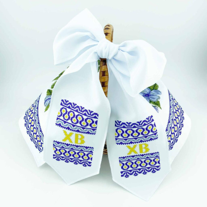 ТБ БК_103 Virena Набір для вишивки бісером - Великодній бант на кошик 11x140 см (габардин)