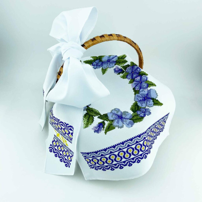 ТБ БК_103 Virena Набір для вишивки бісером - Великодній бант на кошик 11x140 см (габардин)