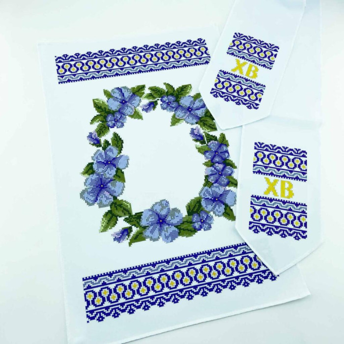 ТБ БК_103 Virena Набір для вишивки бісером - Великодній бант на кошик 11x140 см (габардин)