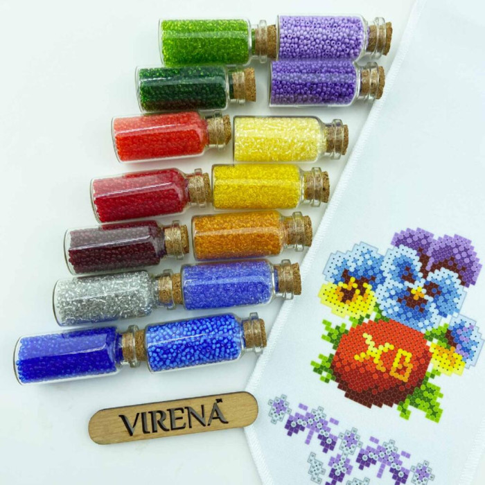 ТБ БК_104 Virena Набір для вишивки бісером - Великодній бант на кошик 11x140 см (габардин)