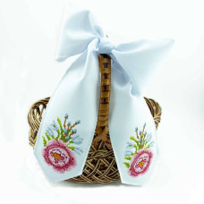 ТБ_БК_105 Virena Набір для вишивки бісером - Великодній бант на кошик 11x140 см (габардин)