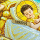 ТБ_А2Р_105 Virena Набір для вишивки бісером - Святе сімейство в золоті 58x41 см, габардин