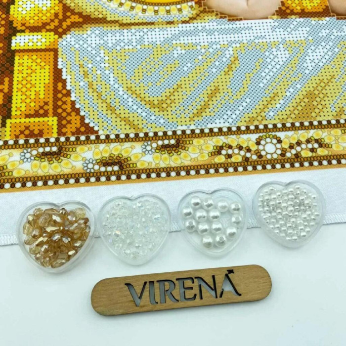 ТБ_А2Р_107 Virena Набір для вишивки бісером - Святе сімейство в золоті 58x41 см, габардин