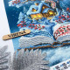 ТБ_А3Н_570 Virena Набір для вишивки бісером - Зима - книжка і будиночок 27х36,5 см (габардин)