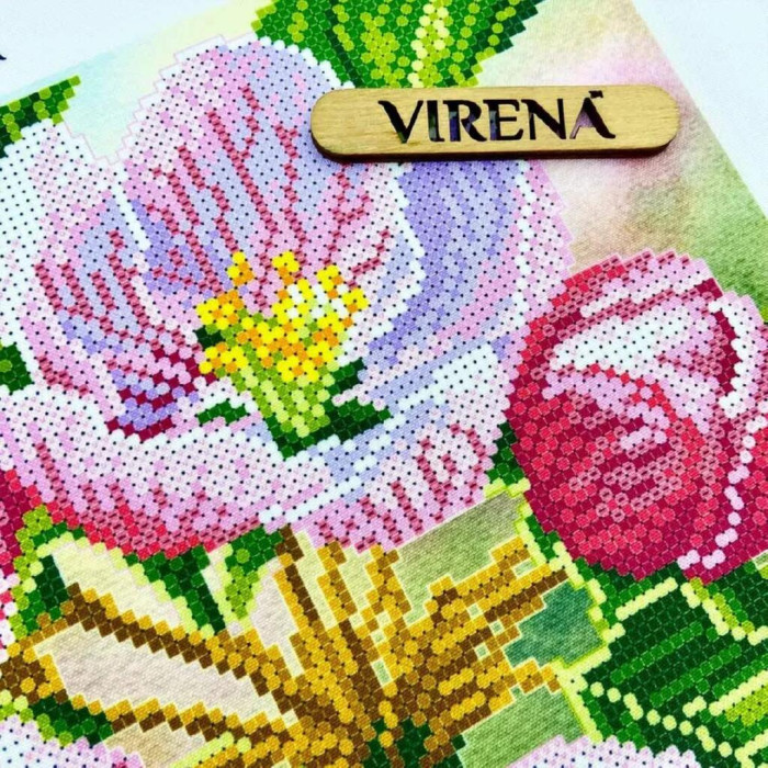 ТБ_А3Н_586 Virena Набір для вишивки бісером - Яблуневий цвіт 36,5x27 см (габардин)